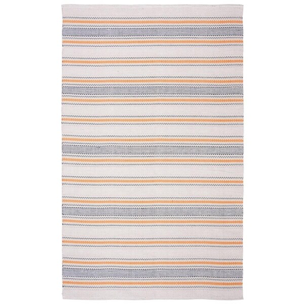 Safavieh 4 x 6 ft. Montauk Hand Loomed Rectangle RugOrange & Beige - MTK536P-4
