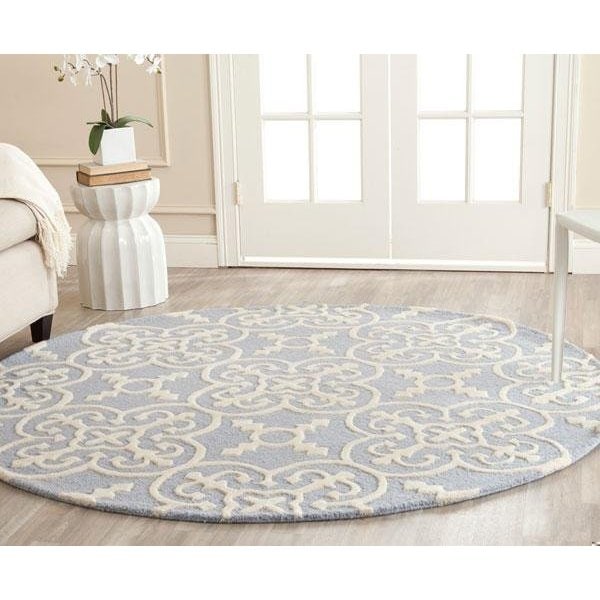 Safavieh Cambridge Hand Tufted Rectangle RugLight Blue & Ivory 5 x 8 ft. - CAM133A-5