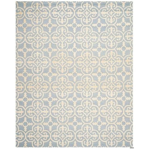 Safavieh Cambridge Hand Tufted Rectangle RugLight Blue & Ivory 5 x 8 ft. - CAM133A-5