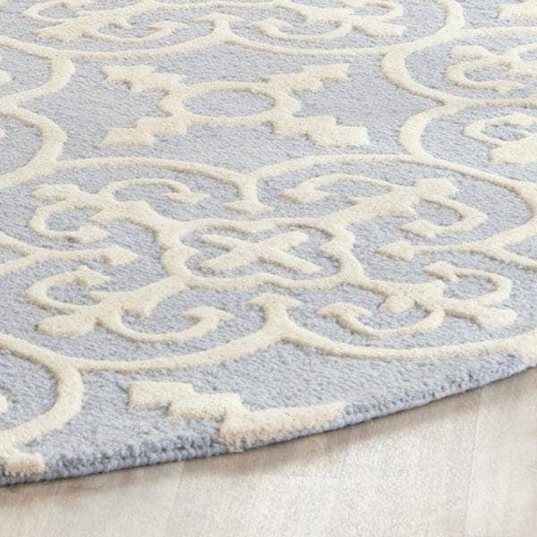 Safavieh Cambridge Hand Tufted Rectangle RugLight Blue & Ivory 5 x 8 ft. - CAM133A-5