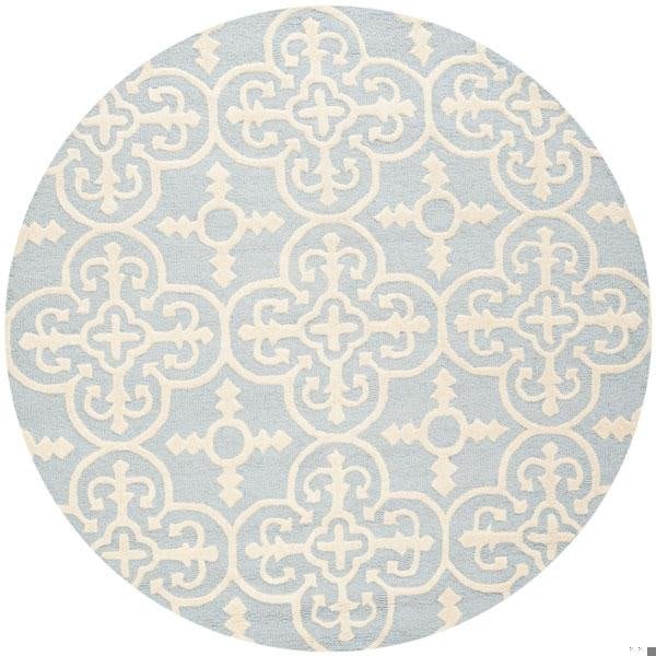 Safavieh Cambridge Hand Tufted Rectangle RugLight Blue & Ivory 5 x 8 ft. - CAM133A-5