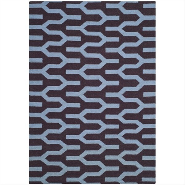 Safavieh 4 x 6 ft. Small Rectangle Contemporary Dhurries- Purple and Blue- Flatweave Rug - DHU630B-4