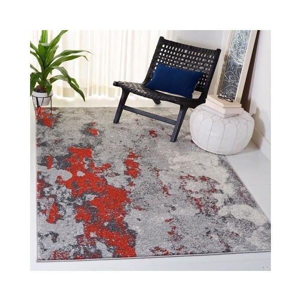 Safavieh Rectangular Adirondack Contemporary Area Rug, Orange & Grey - 3 x 5 ft. - ADR134P-3