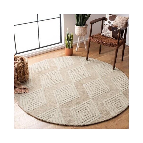 Safavieh 4 x 6 ft. Contemporary Blossom Hand Tufted Area RugBeige & Ivory - BLM111B-4