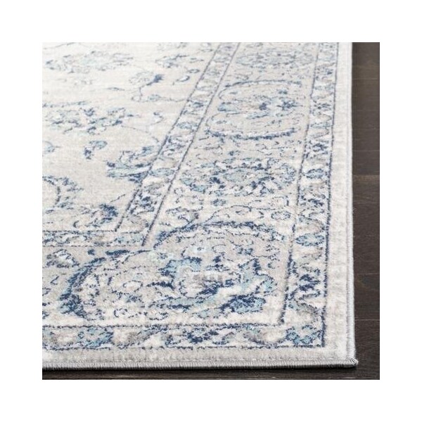 Safavieh 10 x 13 ft. Brentwood Traditional Rectangle RugLight Grey & Blue - BNT854G-10