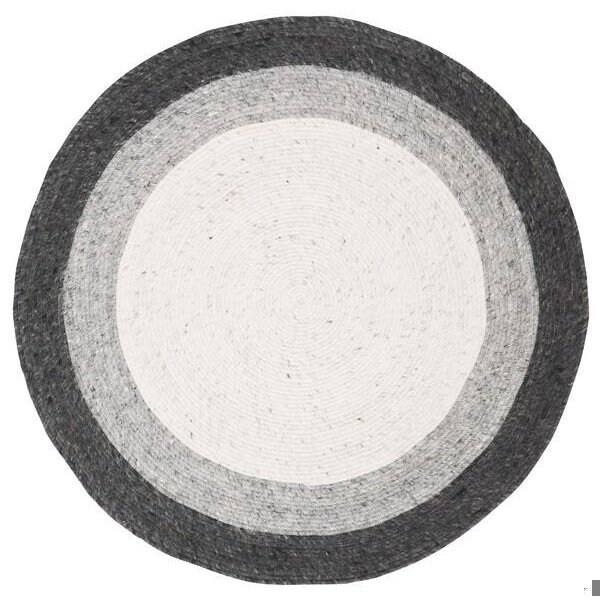 Safavieh 4 x 4 ft. Braided Hand Woven Round RugGrey & Ivory - BRD903A-4R