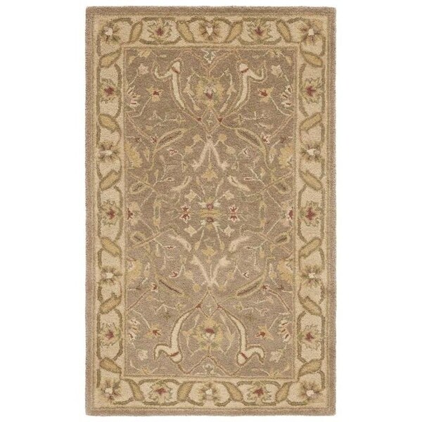 Safavieh 7 ft.-6 in. x 9 ft.-6 in. Large Rectangle Traditional Antiquity- Brown and Gold Hand Tufted Rug - AT311A-8