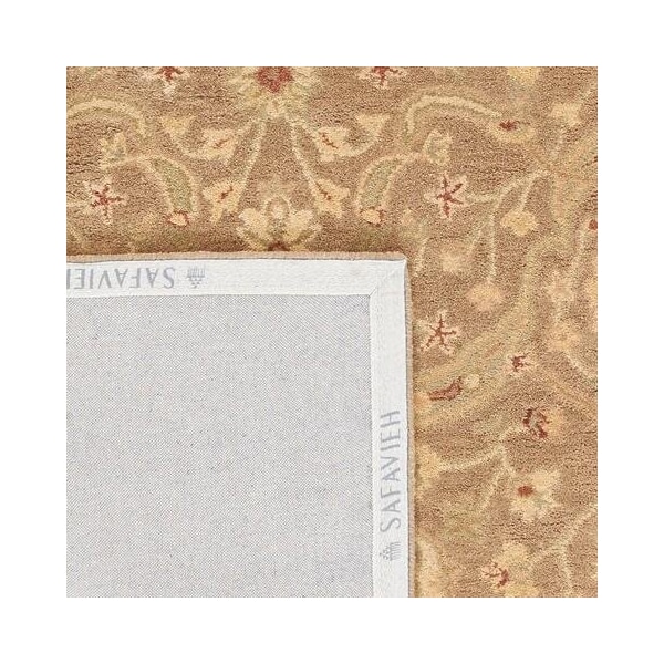 Safavieh 7 ft.-6 in. x 9 ft.-6 in. Large Rectangle Traditional Antiquity- Brown and Gold Hand Tufted Rug - AT311A-8