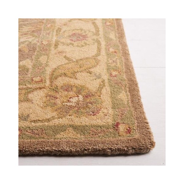 Safavieh 7 ft.-6 in. x 9 ft.-6 in. Large Rectangle Traditional Antiquity- Brown and Gold Hand Tufted Rug - AT311A-8