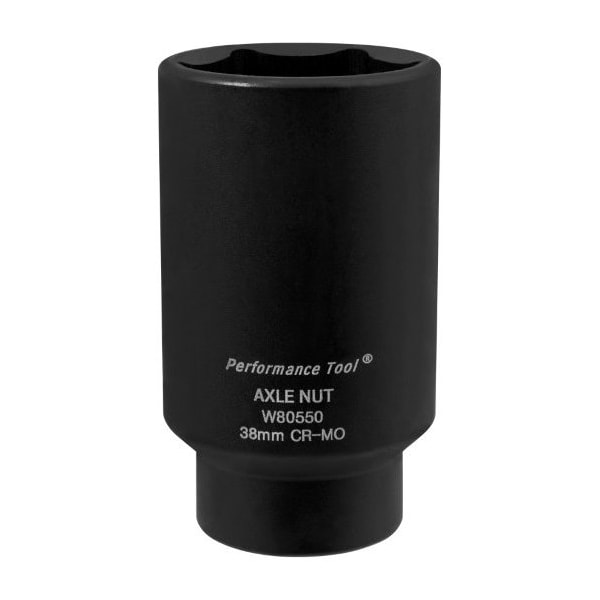 Performance Tool 38Mm Front Wheel Drive Axle Nut Socket, W80550 - W80550