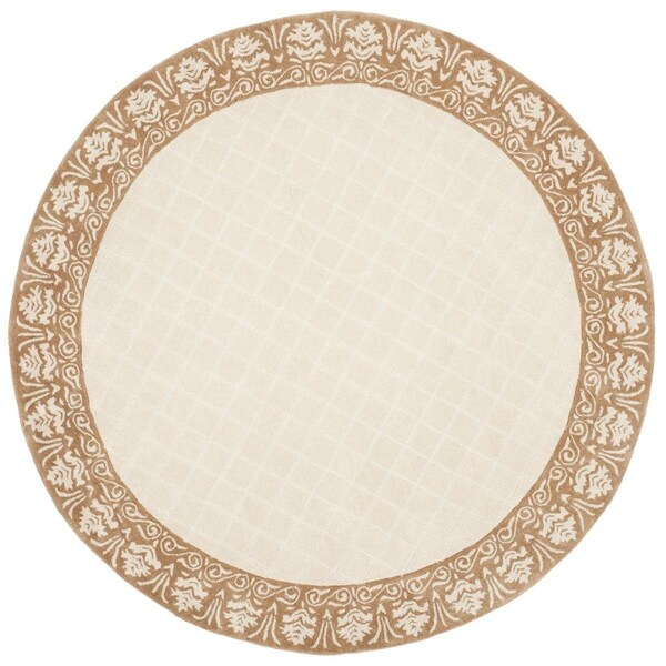 Safavieh 6 x 6 ft. Total Performance Hand Hooked Round Area RugIvory & Creme - TLP755A-6R