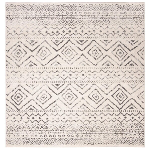 Safavieh 6 ft. 7 in. x 6 ft. 7 in. Tulum Square Power Loomed Area RugIvory & Grey - TUL267A-7SQ