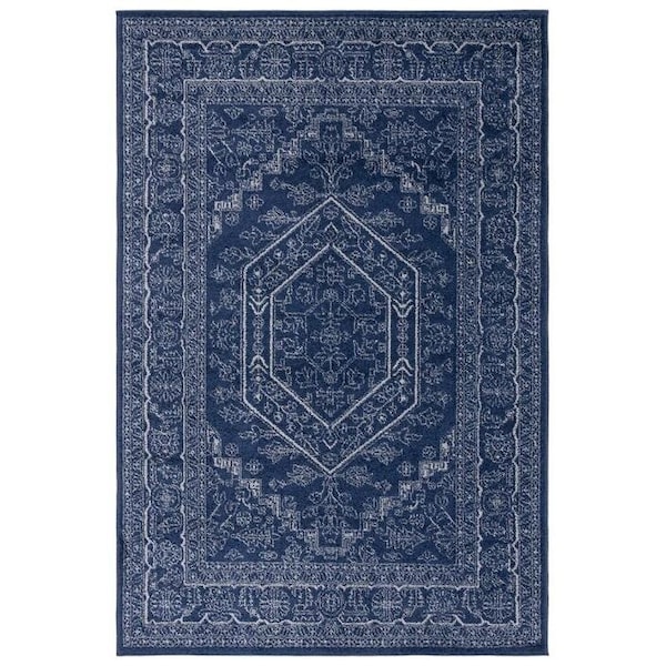 Safavieh Adirondack Power Loomed Rectangle RugNavy & Ivory 3 x 5 ft. - ADR108N-3