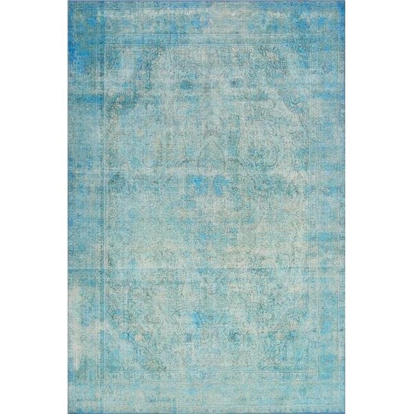 Loloi Loloi Rugs LORELQ-08AQ002339 2 ft. 3 in. x 3 ft. 9 in. Loren Hand Knotted Rug; Aqua - LORELQ-08AQ002339