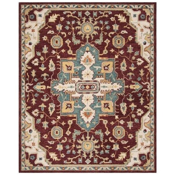 Safavieh Aspen Hand Tufted Round RugRed & Blue 7 x 7 ft. - APN507A-7R