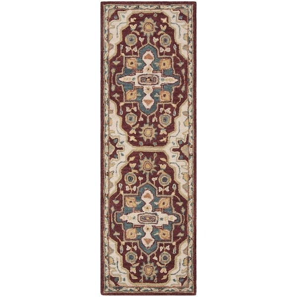 Safavieh Aspen Hand Tufted Round RugRed & Blue 7 x 7 ft. - APN507A-7R