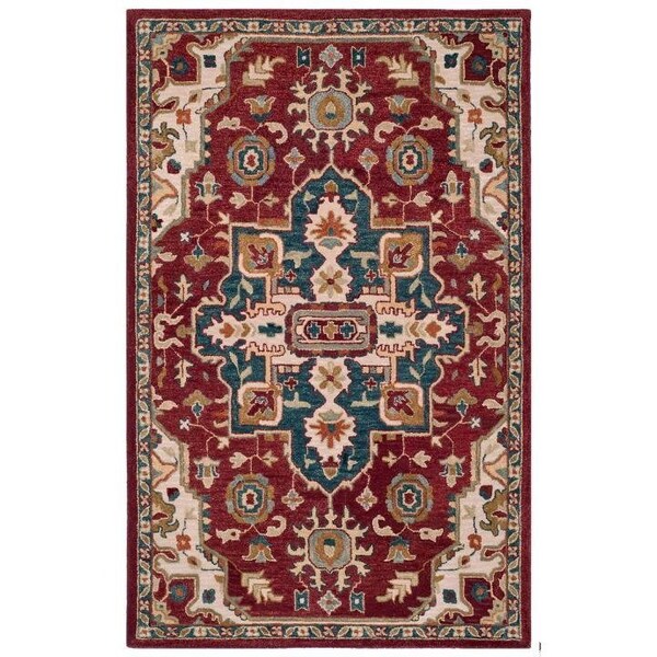 Safavieh Aspen Hand Tufted Round RugRed & Blue 7 x 7 ft. - APN507A-7R