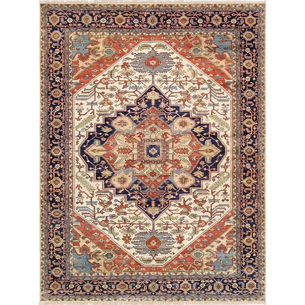 Pasargad 8 ft. x 9 ft. 9 in. Serapi Collection Hand-Knotted Lambs Wool Area Rug - PH-3 8X10