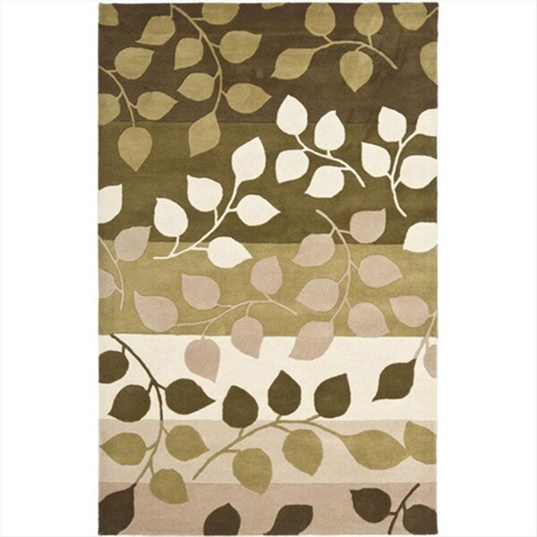 Safavieh 5 x 8 ft. Medium Rectangle Contemporary Soho Green and Beige Hand Tufted Rug - SOH785A-5