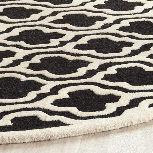 Safavieh Cambridge Square Rug, Black and Ivory - 6 x 6 ft. - CAM132E-6SQ