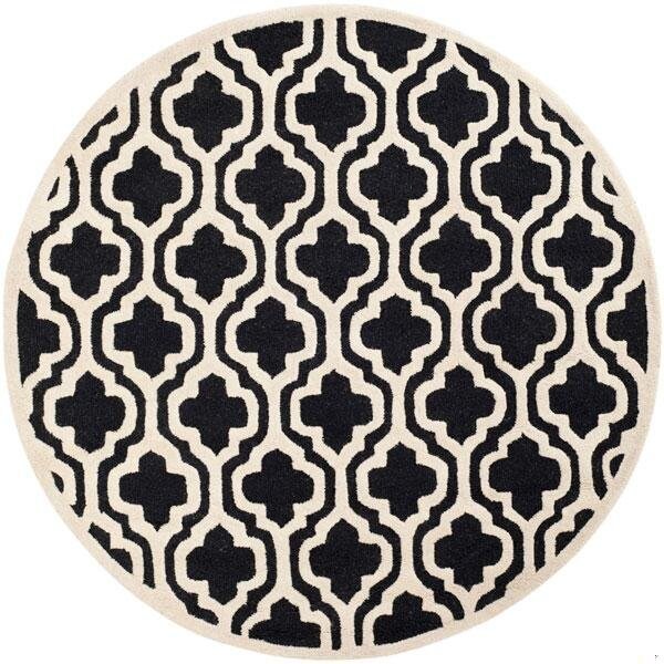 Safavieh Cambridge Square Rug, Black and Ivory - 6 x 6 ft. - CAM132E-6SQ