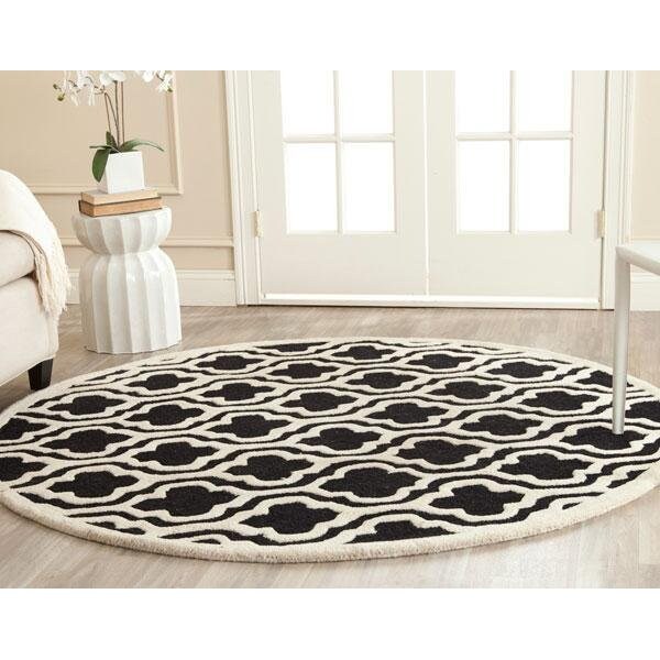 Safavieh Cambridge Square Rug, Black and Ivory - 6 x 6 ft. - CAM132E-6SQ