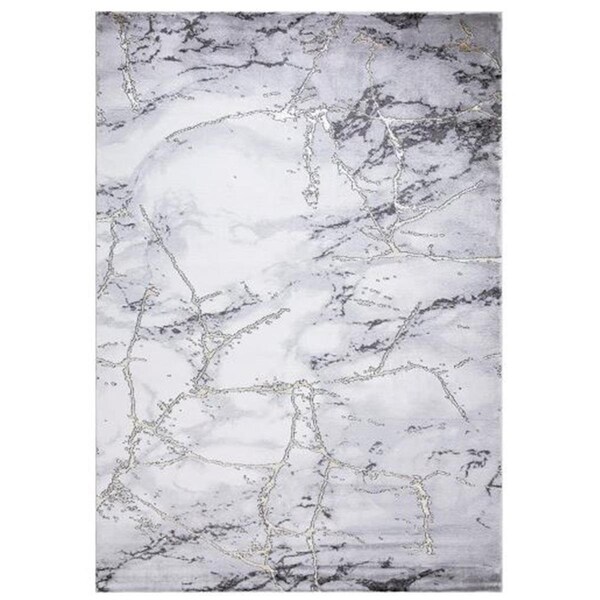 Pisos 5 x 7 ft. Dallas Abstract Area Rug, Gray - PI2099982