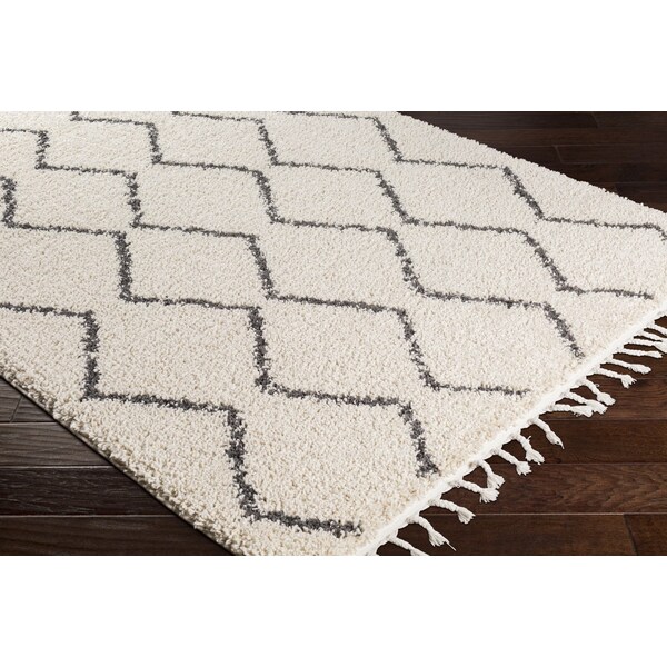 Livabliss Berber Shag BBE-2303 Area Rug , With Fringe - BBE2303-9212