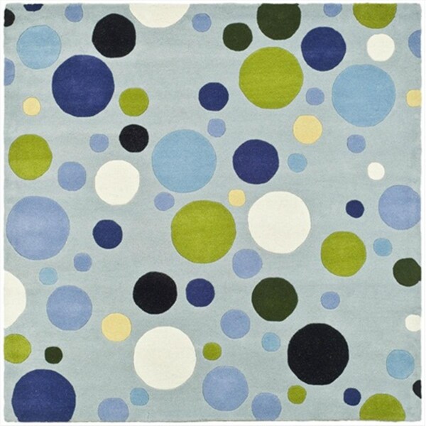 Safavieh 6 x 6 ft. Square Contemporary Soho Blue and Multi Color Hand Tufted Rug - SOH753C-6SQ