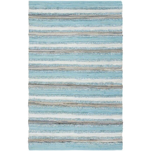 Safavieh Montauk Hand Woven Medium Rectangle Area Rug, Aqua and Multicolor - 5 x 8 ft. - MTK951C-5