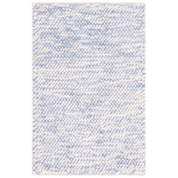 Safavieh 4 x 6 ft. Natura Contemporary Hand Loomed Rectangle Rug Blue & Ivory - NAT182M-4