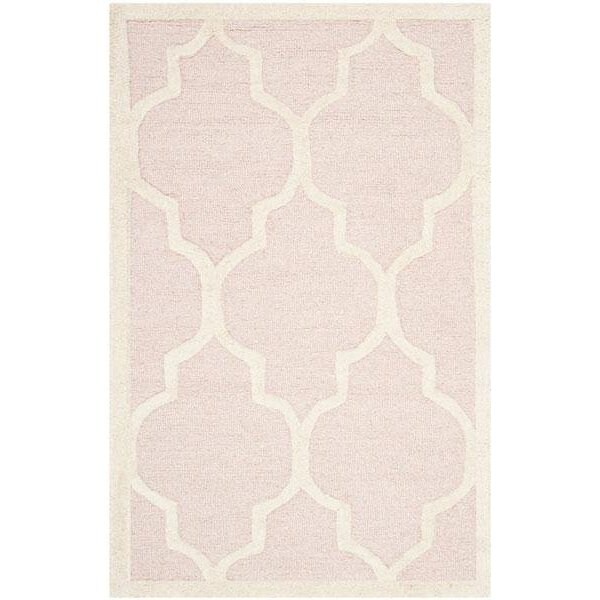 Safavieh Cambridge Hand Tufted Square Rug- Light Pink - Ivory- 6 x 6 ft. - CAM134M-6SQ