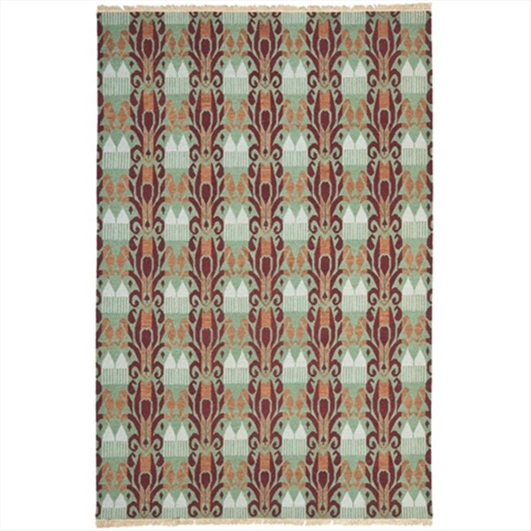 Safavieh 9 x 12 ft. Rectangle- Contemporary David Easton Sunset Coral Hand Knotted Rug - DVE511A-9