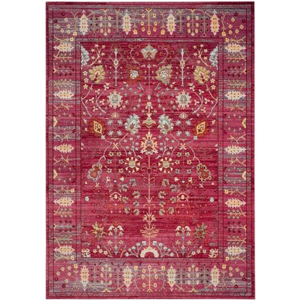 Safavieh 4 x 6 ft. Valencia Power Loomed Small Rectangle Area Rug Fuchsia & Multicolor - VAL108P-4