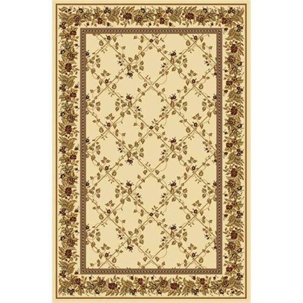 Radici Usa Noble Rectangular Ivory Transitional Italy Area Rug- 2 Ft. 2 In. W X 8 Ft. H - 1427/1714/IVORY