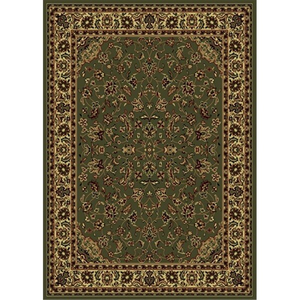 Auric Castello Rectangular Sage Green Traditional Italy Area Rug, 5 ft. 3 in. W x 5 ft. 3 in. H - AU1613378