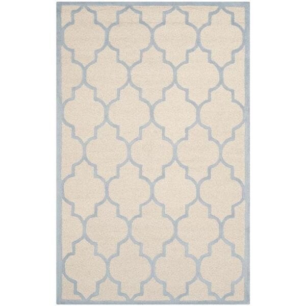 Safavieh Cambridge Hand Tufted Rectangle Rug- Ivory - Light Blue- 2 x 3 ft. - CAM134F-2