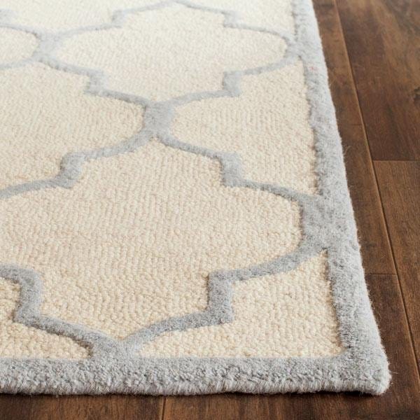 Safavieh Cambridge Hand Tufted Rectangle Rug- Ivory - Light Blue- 2 x 3 ft. - CAM134F-2
