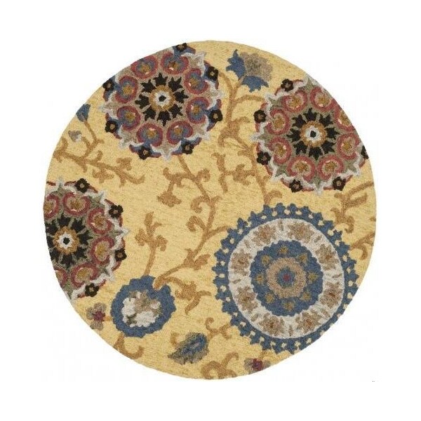 Safavieh Blossom Hand Tufted Small Rectangle Area Rug, Gold and Multicolor - 4 x 6 ft. - BLM401B-4