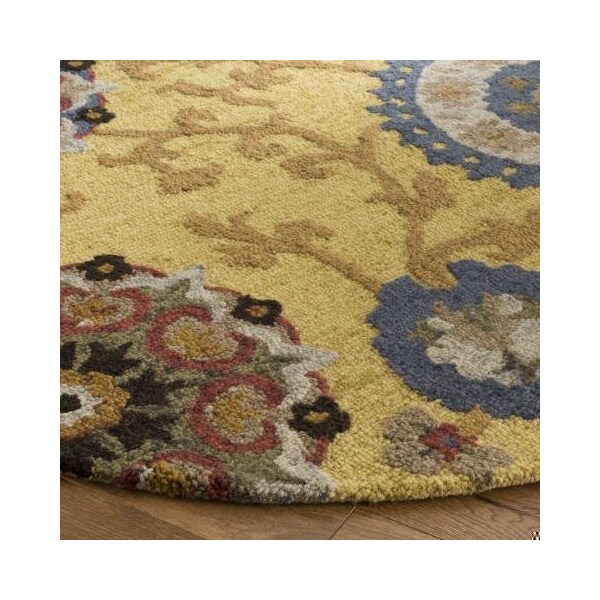 Safavieh Blossom Hand Tufted Small Rectangle Area Rug, Gold and Multicolor - 4 x 6 ft. - BLM401B-4