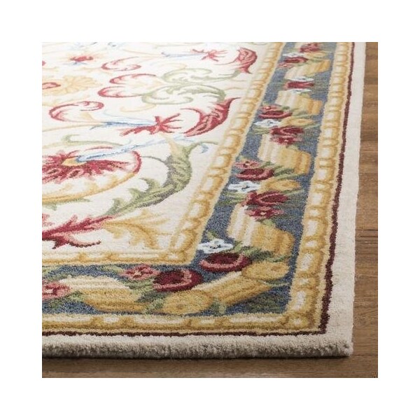 Safavieh Blossom Contemporary Square Hand Tufted RugsIvory & Green 6 x 6 ft. - BLM251B-6SQ