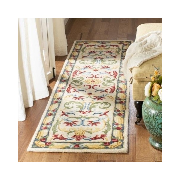 Safavieh Blossom Contemporary Square Hand Tufted RugsIvory & Green 6 x 6 ft. - BLM251B-6SQ