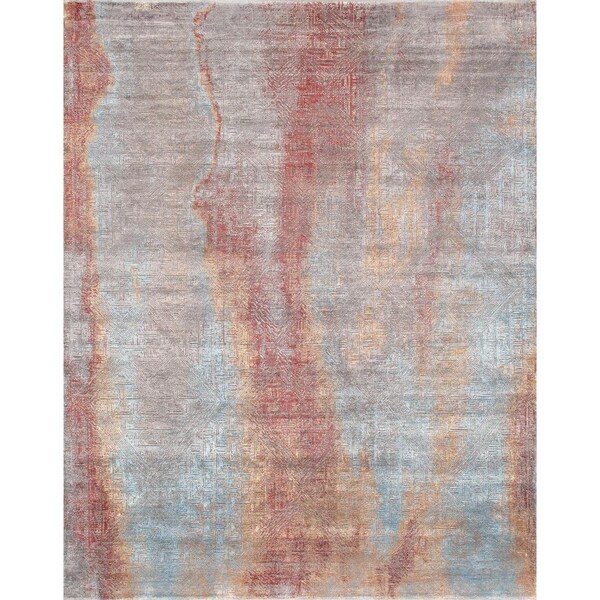 Pasargad Home 8 ft. 2 in. x 9 ft. 10 in. Cosmo Hand-Knotted Silk & Wool Area Rug - PS-241 8X10