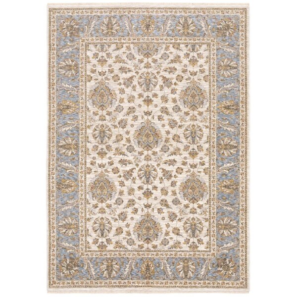 Oriental Weavers 3 in. x 7 ft. 6 in. Maharaja Machine-Made Ivory Rectangle Rug - M5091Z160235ST