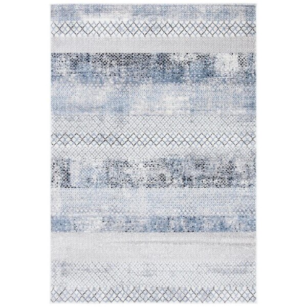 Safavieh 6 x 9 ft. Amelia 700 Contemporary Rectangle Power Loomed Rug Gray & Light Blue - ALA761G-6