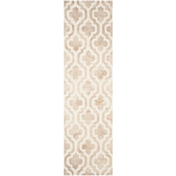 Safavieh 2 ft.-3 in. x 14 ft. Dip Dye Hand Tufted Runner Rug, Beige and Ivory - DDY537G-214