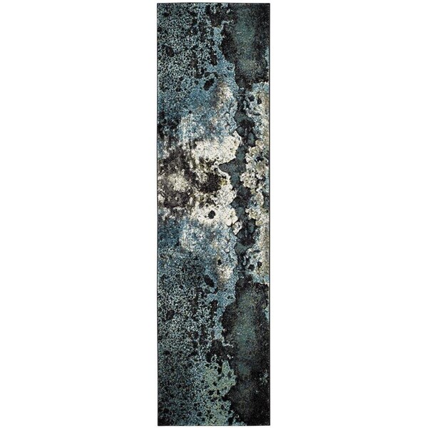 Safavieh Glacier Power Loomed Runner Rug, Blue and Multicolor - 2 ft.-3 in. x 8 ft. - GLA124B-28