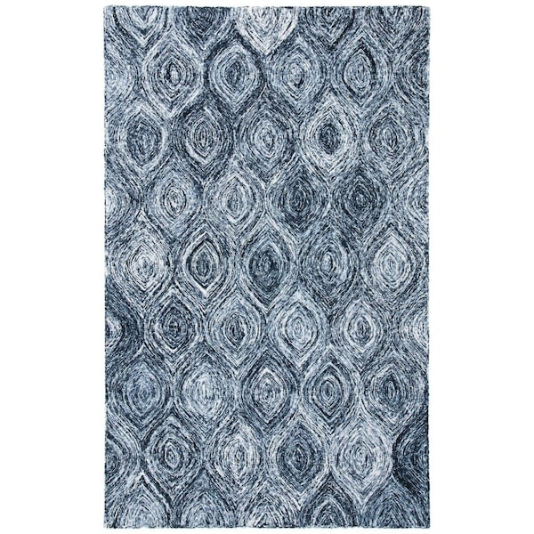 Safavieh 6 x 9 ft. Ikat Hand Tufted Rectangle Area Rug, Grey - IKT631F-6