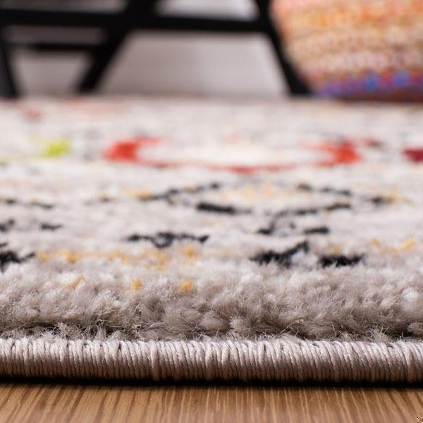 Safavieh 2 ft.-3 in. x 8 ft. Amsterdam Power Loomed Runner Rug, Light Grey and Multi - AMS108G-28