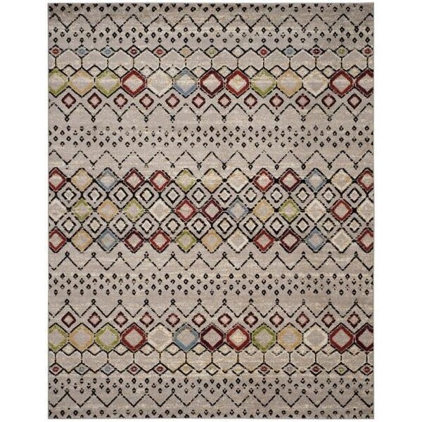 Safavieh 2 ft.-3 in. x 8 ft. Amsterdam Power Loomed Runner Rug, Light Grey and Multi - AMS108G-28